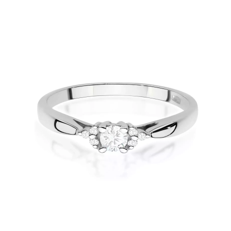 Przejdź do produktu Pierścionek BW0428 Diament Laboratoryjny 0,10ct białe złoto 