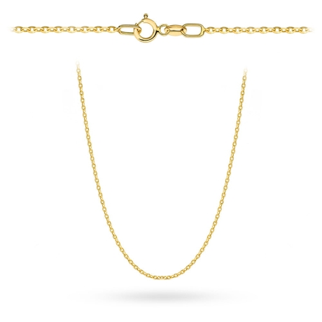 Przejdź do produktu Łańcuszek złoty - splot rolo diamentowany 45cm (Gramatura: 1,35)