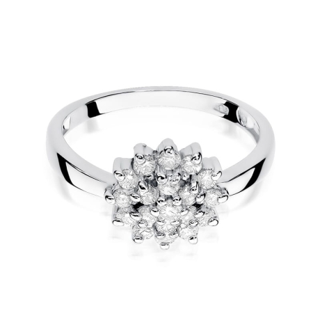 Przejdź do produktu Pierścionek zaręczynowy z białego złota z diamentami 0,40ct Fire Of Love 