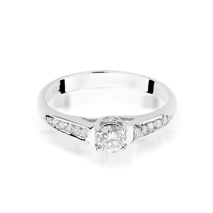 Pierścionek zaręczynowy z białego złota z diamentami 0,33ct Fire Of Love GW-16-b