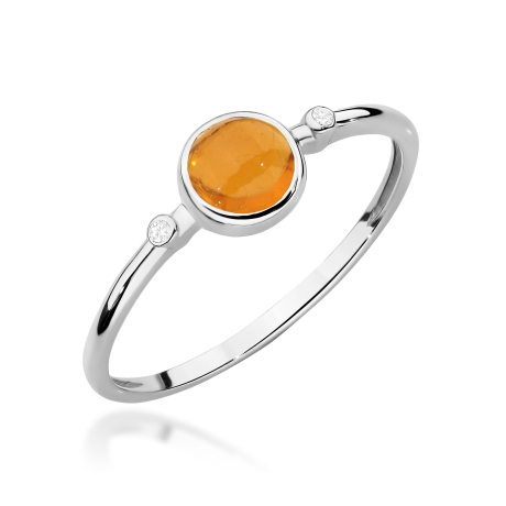 Przejdź do produktu Pierścionek z białego złota z żółtym turmalinem 0,60ct Fire Of Love 