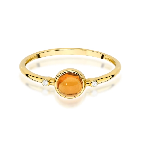 Przejdź do produktu Pierścionek z żółtego złota z żółtym turmalinem 0,60ct Fire Of Love 