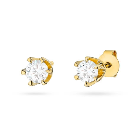 Przejdź do produktu Kolczyki BK0220 Diament Laboratoryjny 2 x 0,30ct żółte złoto