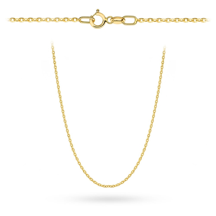 Łańcuszek złoty - splot rolo diamentowany 50cm (Gramatura: 1.04)