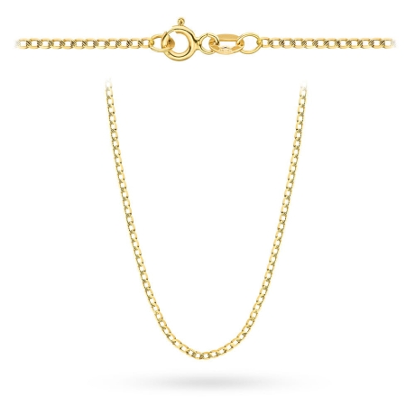 Przejdź do produktu Łańcuszek złoty pr. 585 - splot pancerka diamentowana / nacinana 50cm (Gramatura: 1.84)