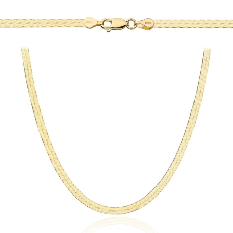 Przejdź do produktu  Łańcuch złoty taśma 42cm 