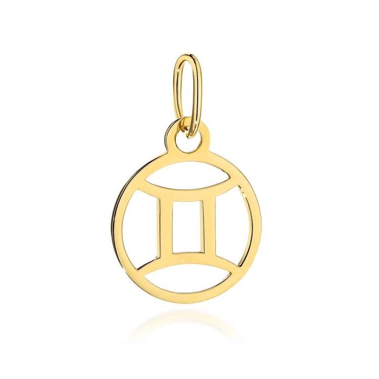 Zawieszka złota znak zodiaku BLIŹNIĘTA