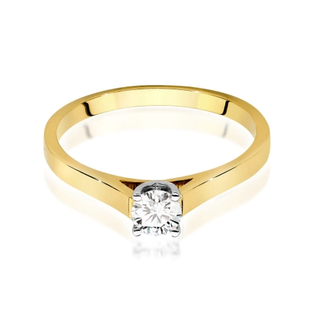 Przejdź do produktu Pierścionek zaręczynowy z żółtego złota z diamentem 0,40ct Fire Of Love