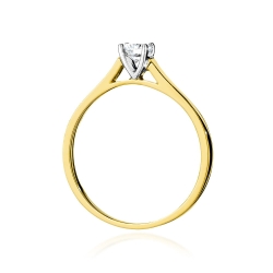 Pierścionek zaręczynowy z żółtego złota z diamentem 0,40ct Fire Of Love