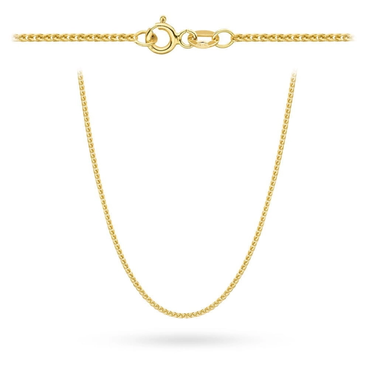 Łańcuszek złoty - lisi ogon - 45cm - 0,8mm (waga: 1,29g)