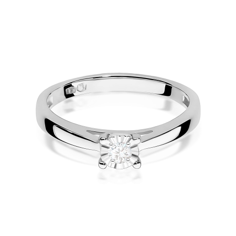 Przejdź do produktu Pierścionek BW0007 Diament Laboratoryjny 0,08ct białe złoto