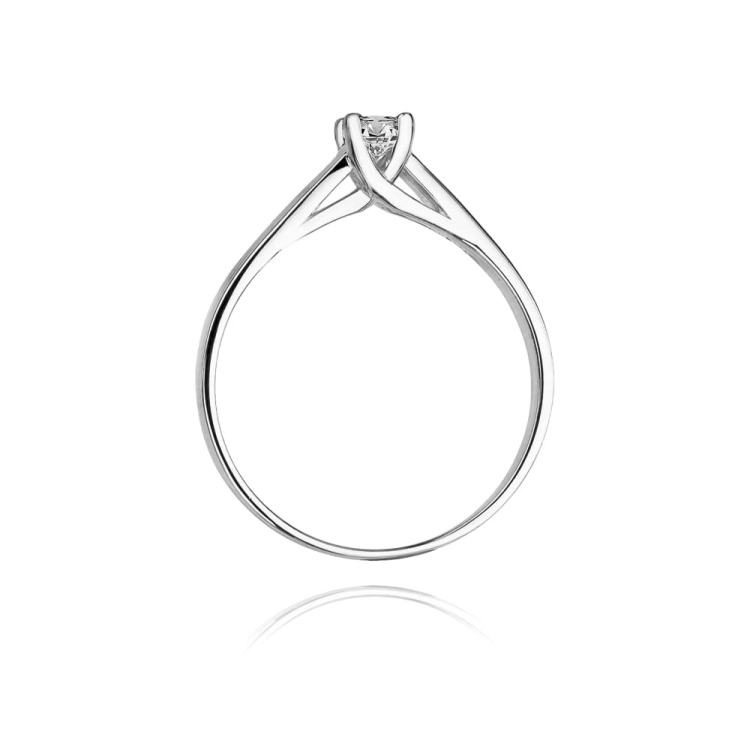 Pierścionek zaręczynowy z białego złota z diamentem 0,10ct Fire Of Love BW-70-b