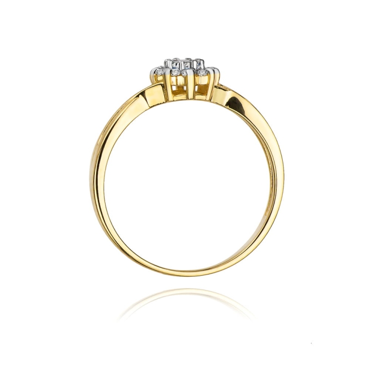 Pierścionek zaręczynowy z żółtego złota z diamentami 0,22ct Fire Of Love BW-72-diament