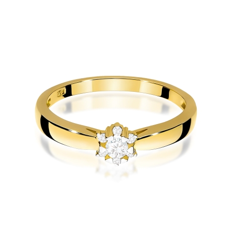 Przejdź do produktu Pierścionek BW0061 Diament Laboratoryjny 0,10ct żółte złoto  