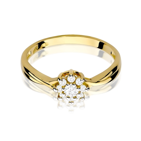 Przejdź do produktu Pierścionek BW0072 Diament Laboratoryjny 0,10ct żółte złoto    