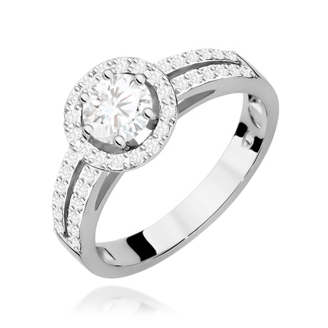 Przejdź do produktu Pierścionek BW0087 Diament Laboratoryjny 0,50ct białe złoto  