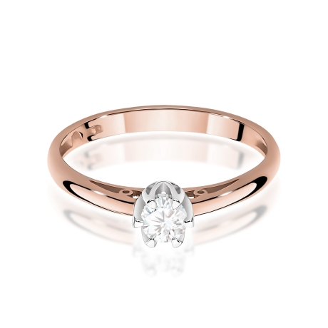 Przejdź do produktu Pierścionek BW0133 Diament Laboratoryjny 0,15ct różowe złoto 