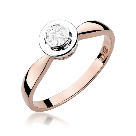 Przejdź do produktu Pierścionek BW0294 Diament Laboratoryjny 0,25ct różowe złoto     