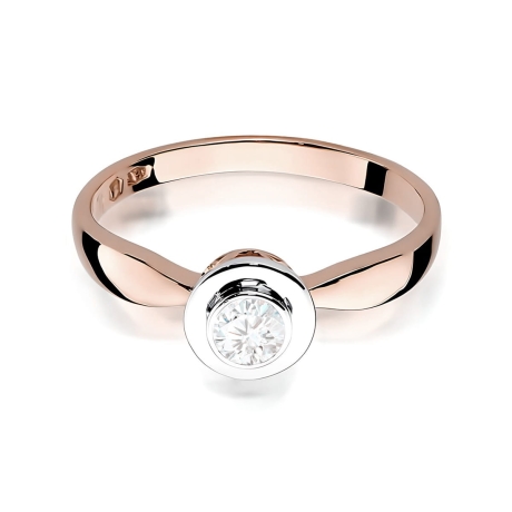 Przejdź do produktu Pierścionek BW0294 Diament Laboratoryjny 0,25ct różowe złoto     