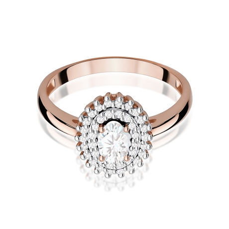 Przejdź do produktu Pierścionek BW0303 Diament Laboratoryjny 0,40ct różowe złoto   