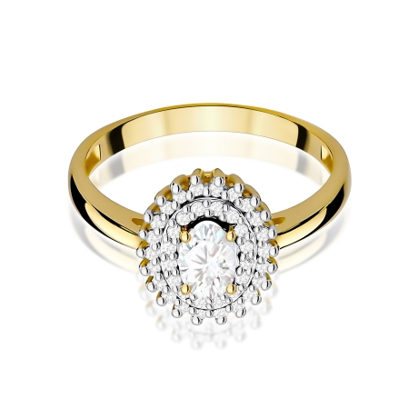 Przejdź do produktu Pierścionek BW0303 Diament Laboratoryjny 0,40ct żółte złoto    