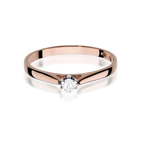 Przejdź do produktu Pierścionek BW0311 Diament Laboratoryjny 0,10ct różowe złoto    