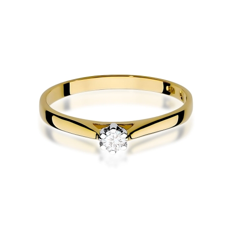Przejdź do produktu Pierścionek BW0311 Diament Laboratoryjny 0,10ct żółte złoto   