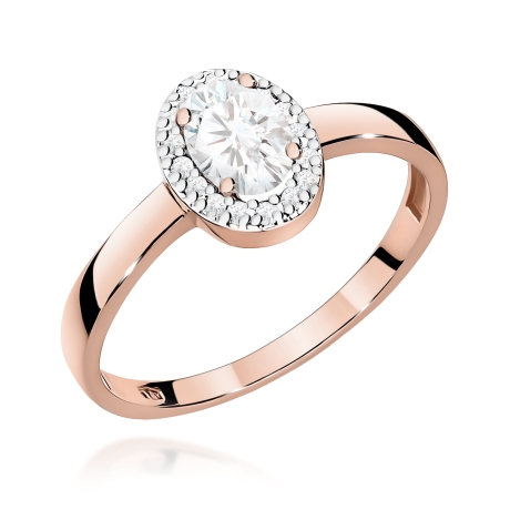 Przejdź do produktu Pierścionek BW0330 Diament Laboratoryjny 0,40ct różowe złoto    