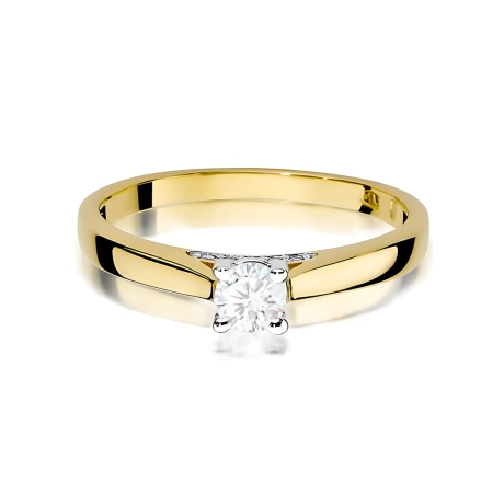 Przejdź do produktu Pierścionek BW0341 Diament Laboratoryjny 0,25ct żółte złoto     