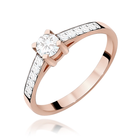Przejdź do produktu Pierścionek BW0364 Diament Laboratoryjny 0,30ct różowe złoto     