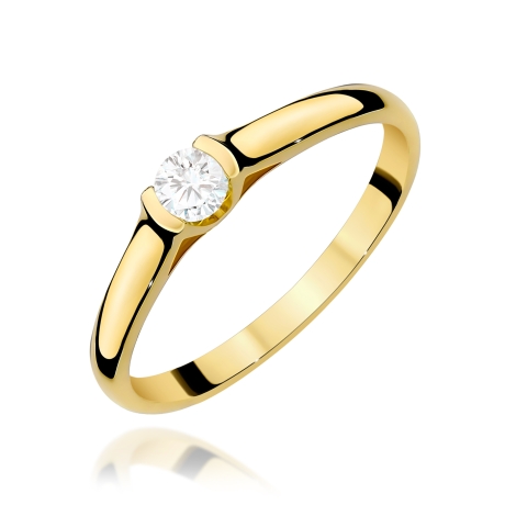 Przejdź do produktu Pierścionek BW0369 Diament Laboratoryjny 0,15ct żółte złoto      