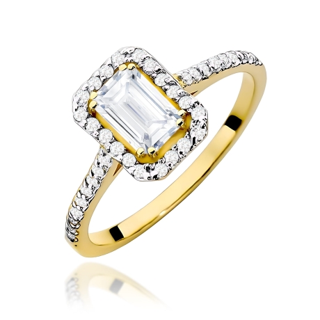 Przejdź do produktu Pierścionek BW0403 Diament Laboratoryjny 0,60ct żółte złoto     