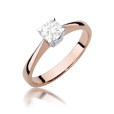 Przejdź do produktu Pierścionek BW0404 Diament Laboratoryjny 0,50ct różowe złoto     