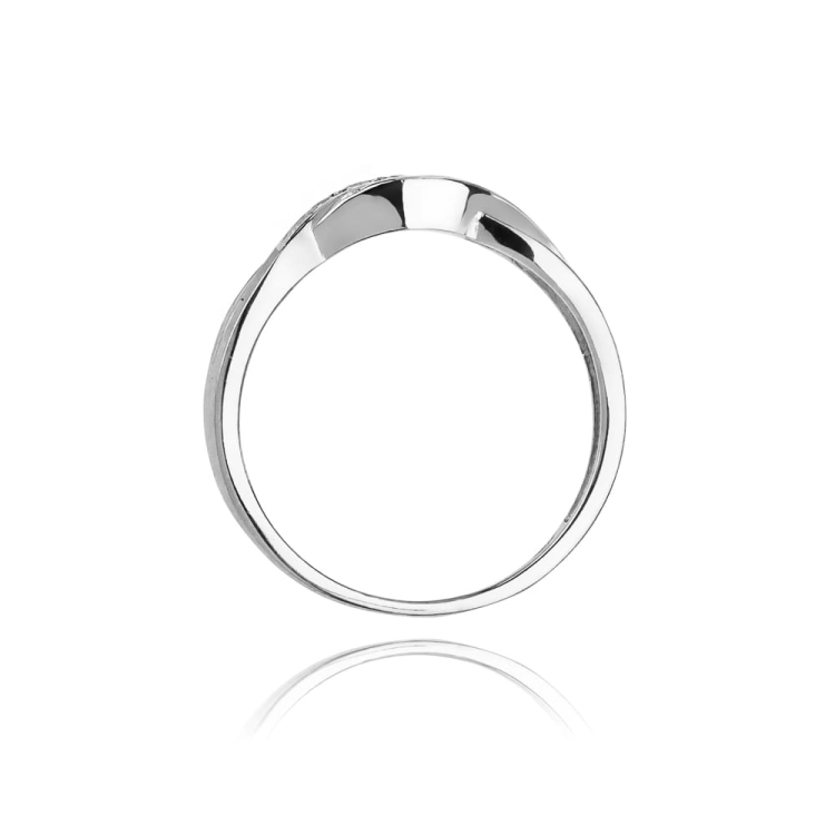Pierścionek zaręczynowy z białego złota z diamentami 0,10ct Fire Of Love  BW-83-b