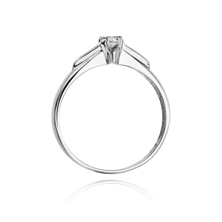 Pierścionek zaręczynowy z białego złota z diamentem 0,10ct Fire Of Love BW-88-0,10ct-b