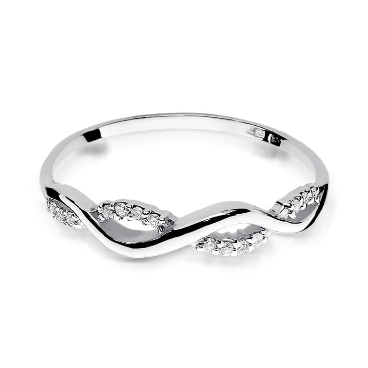 Pierścionek zaręczynowy z białego złota z diamentami 0,07ct Fire Of Love BW-96-białe-b