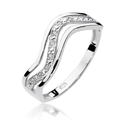 Pierścionek zaręczynowy z białego złota z diamentami 0,06ct Fire Of Love BW-116-b