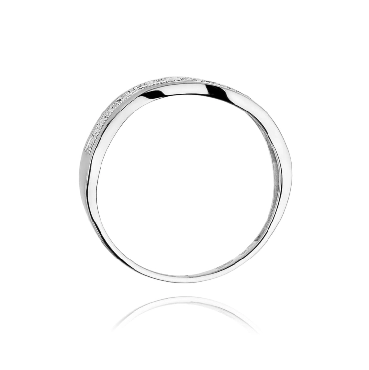 Pierścionek zaręczynowy z białego złota z diamentami 0,06ct Fire Of Love BW-116-b