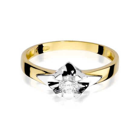 Przejdź do produktu Pierścionek zaręczynowy z żółtego złota z diamentem 0,30ct Fire Of Love