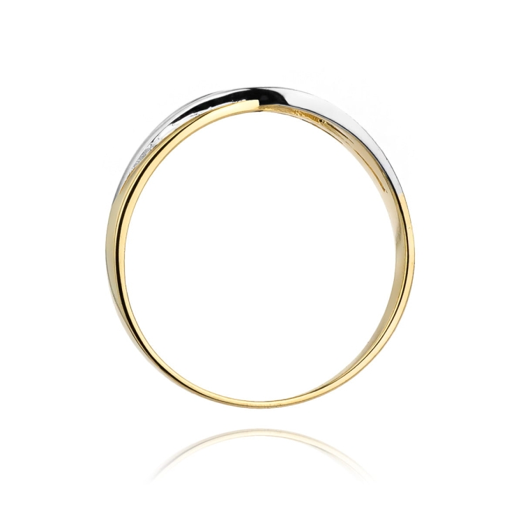 Pierścionek zaręczynowy z żółtego złota z diamentem 0,05ct Fire Of Love BW-156-0,05ct