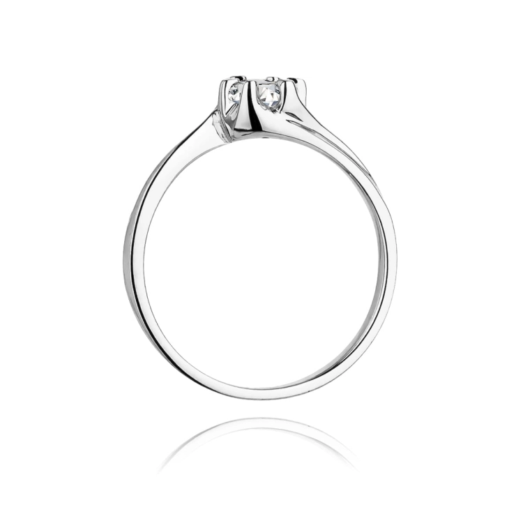 Pierścionek zaręczynowy z białego złota z diamentem 0,30ct Fire Of Love BW-163-0,30ct-b