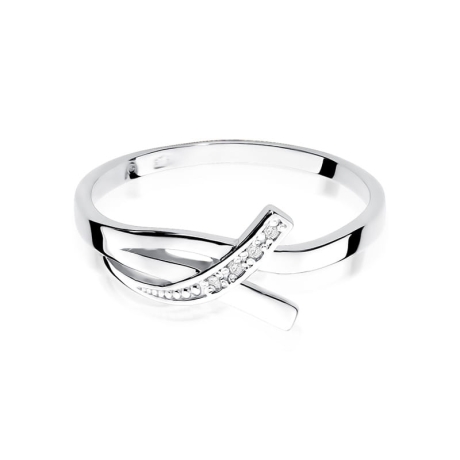 Przejdź do produktu Pierścionek zaręczynowy z białego złota z diamentami 0,02ct Fire Of Love
