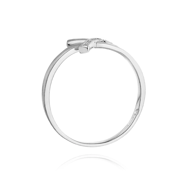 Pierścionek zaręczynowy z białego złota z diamentami 0,02ct Fire Of Love BW-179-b