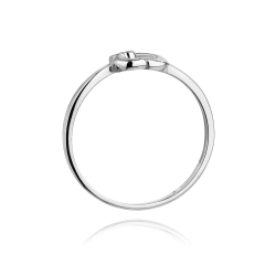 Pierścionek zaręczynowy z białego złota z diamentem 0,02ct Fire Of Love BW-188-b