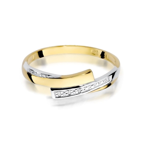 Przejdź do produktu Pierścionek zaręczynowy z żółtego złota z diamentami 0,02ct Fire Of Love