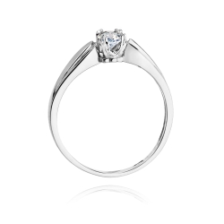 Pierścionek zaręczynowy z białego złota z diamentem 0,24ct Fire Of Love BW-197-b