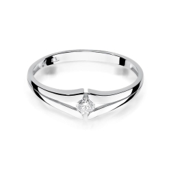 Pierścionek zaręczynowy z białego złota z diamentem 0,08ct Fire Of Love BW-207-0,08ct-b