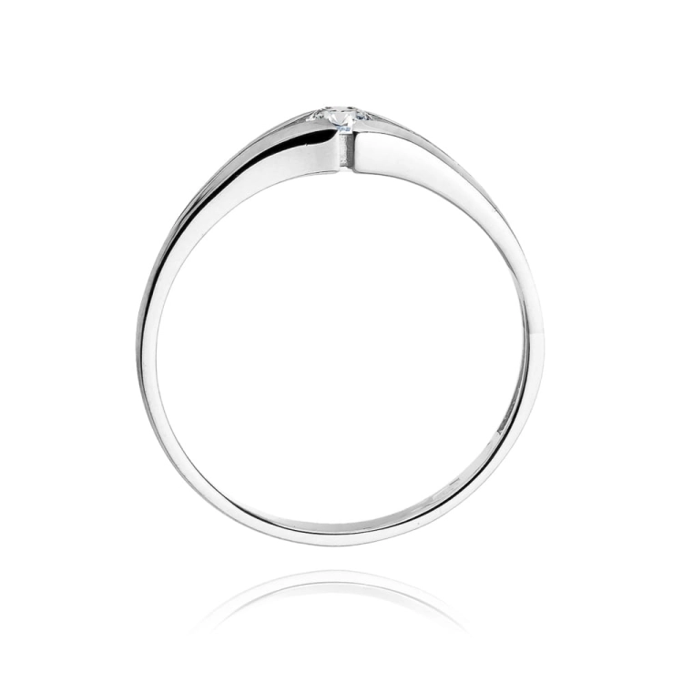 Pierścionek zaręczynowy z białego złota z diamentem 0,08ct Fire Of Love BW-207-0,08ct-b