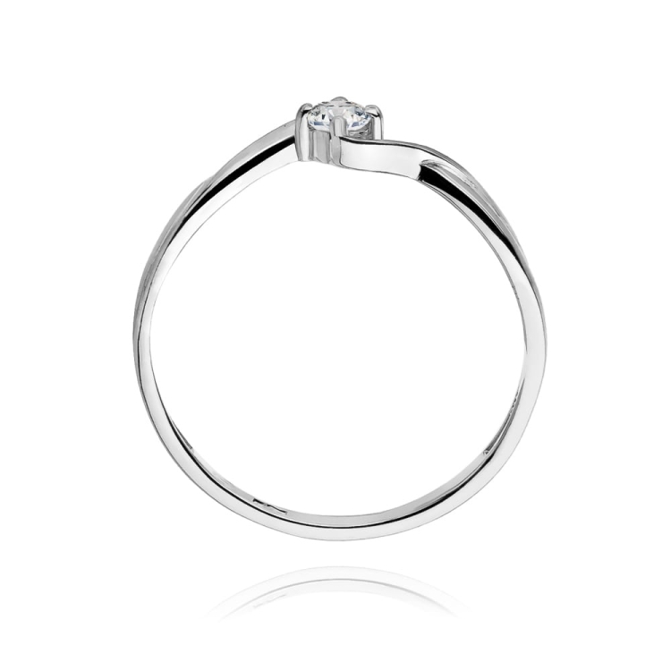Pierścionek zaręczynowy z białego złota z diamentem 0,08ct Fire Of Love BW-208-0,08ct-b
