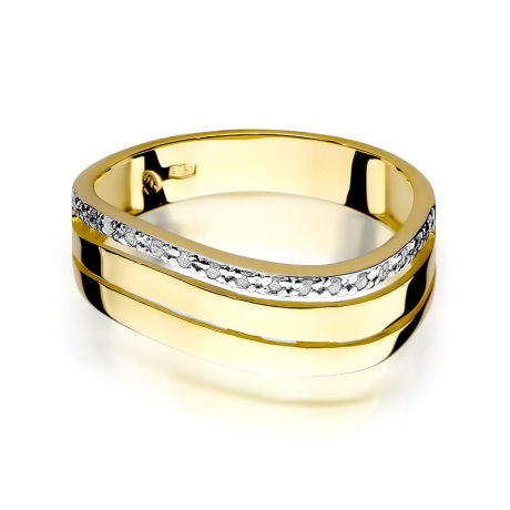 Przejdź do produktu Pierścionek zaręczynowy z żółtego złota z diamentami 0,09ct Fire Of Love